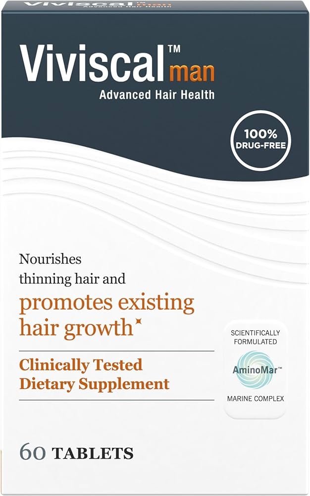 Viviscal Hair Growth Supplement for Men, 60 Tablets, 1 Month Supply