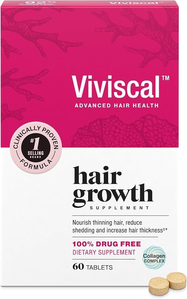 Viviscal Hair Growth Supplement for Women, 60 Tablets, 1 Month Supply