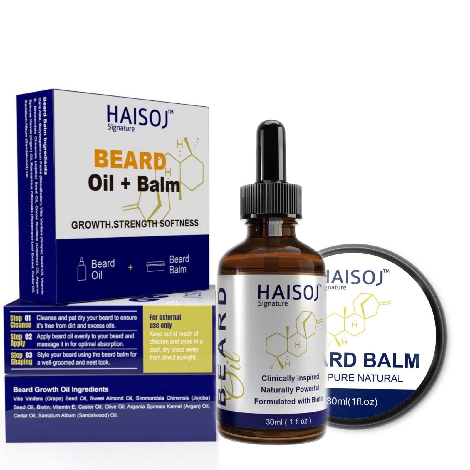 Haisoj Beard Oil + Balm Kit